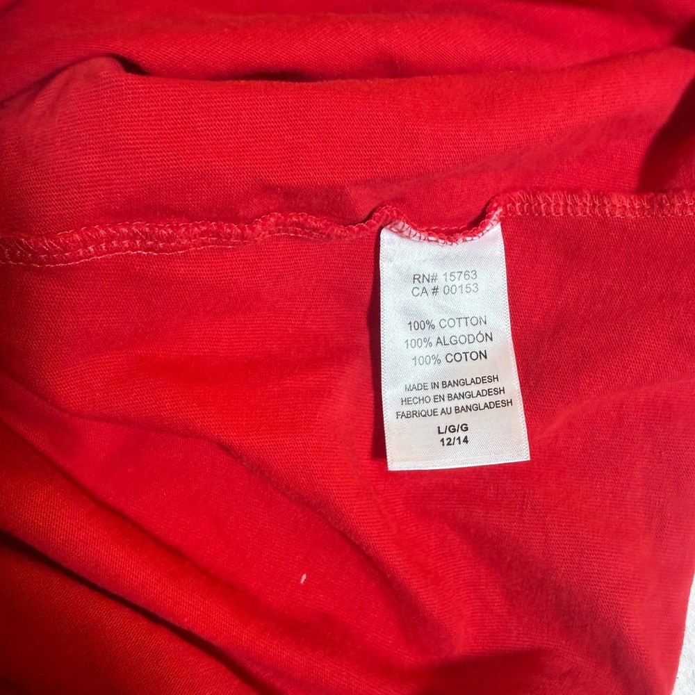 NHL Detroit Red Wings Lace Up Hoodie Youth Large 12/14 Red Long Sleeve Shirt - Picture 6 of 9
